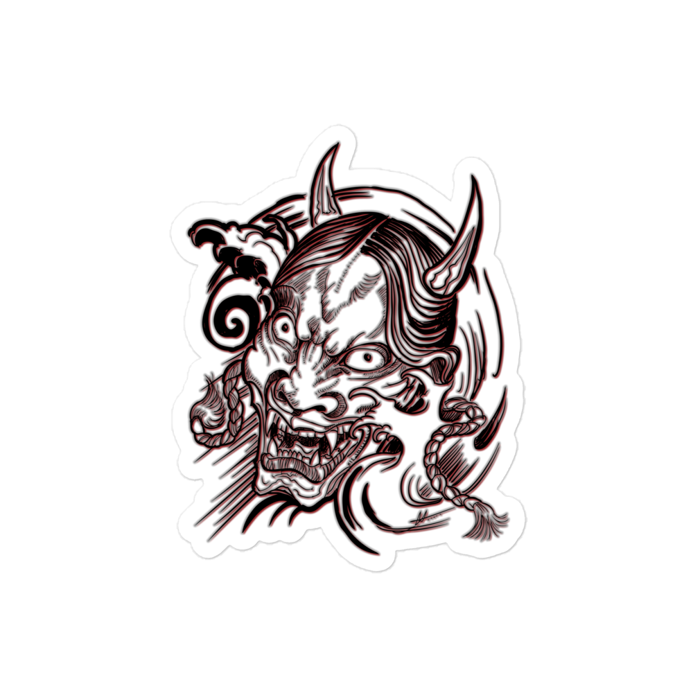 Hannya Mask Sticker