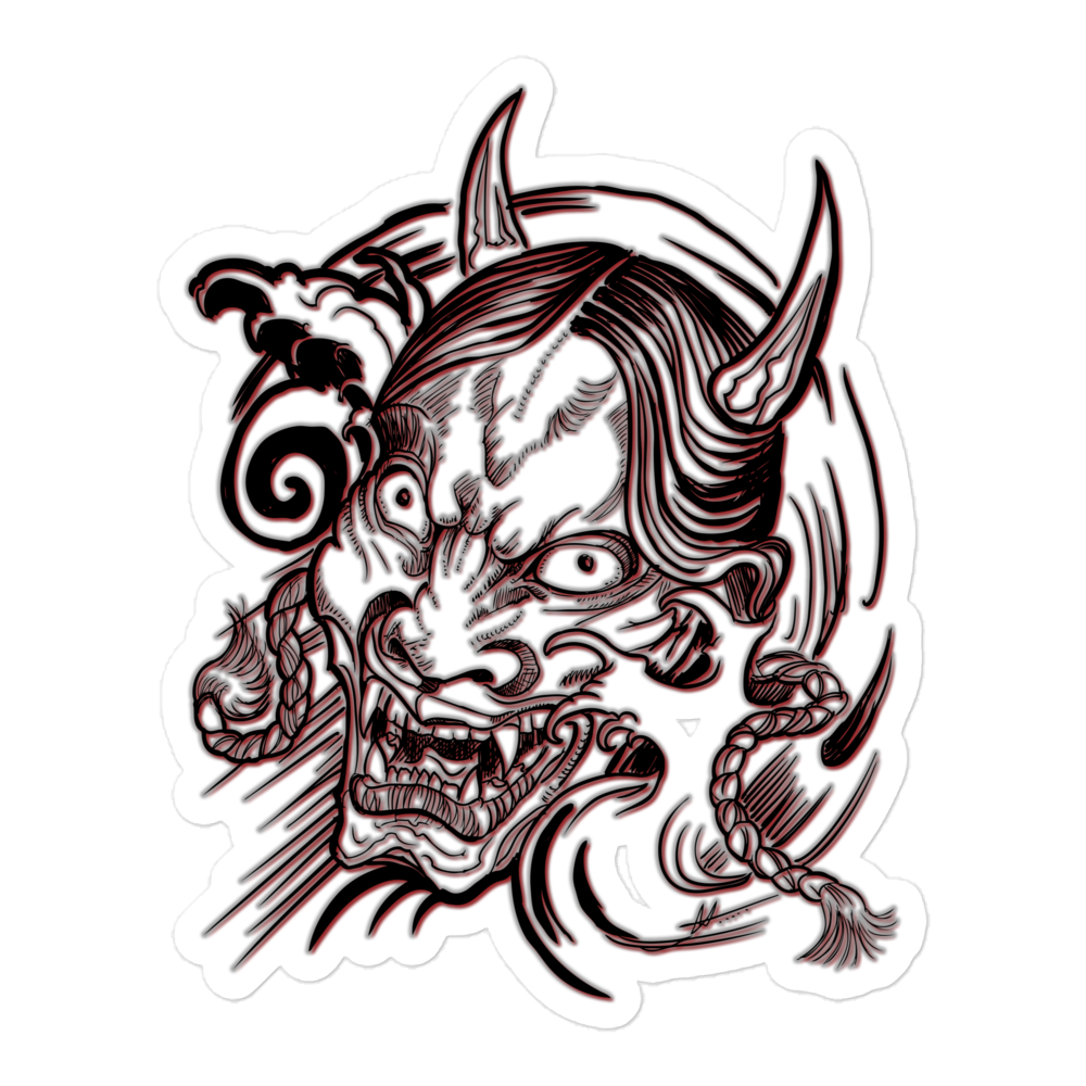 Hannya Mask Sticker