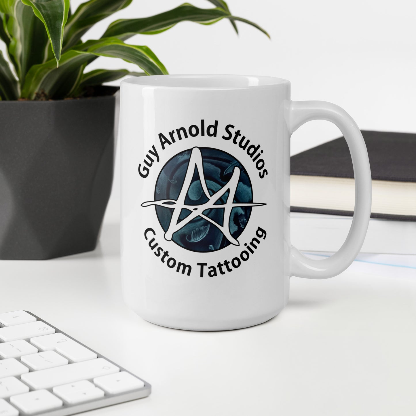 Studio Logo White Glossy Mug