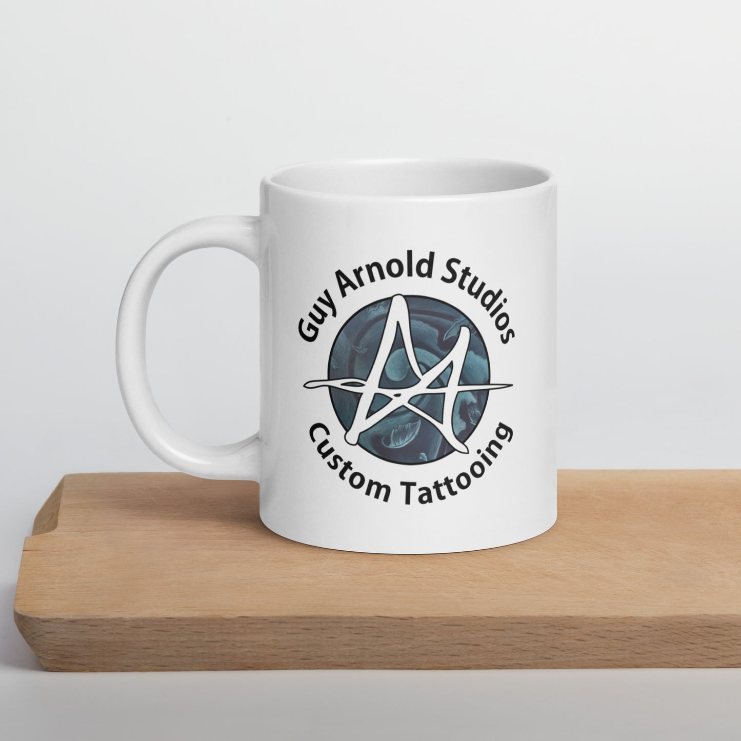 Studio Logo White Glossy Mug