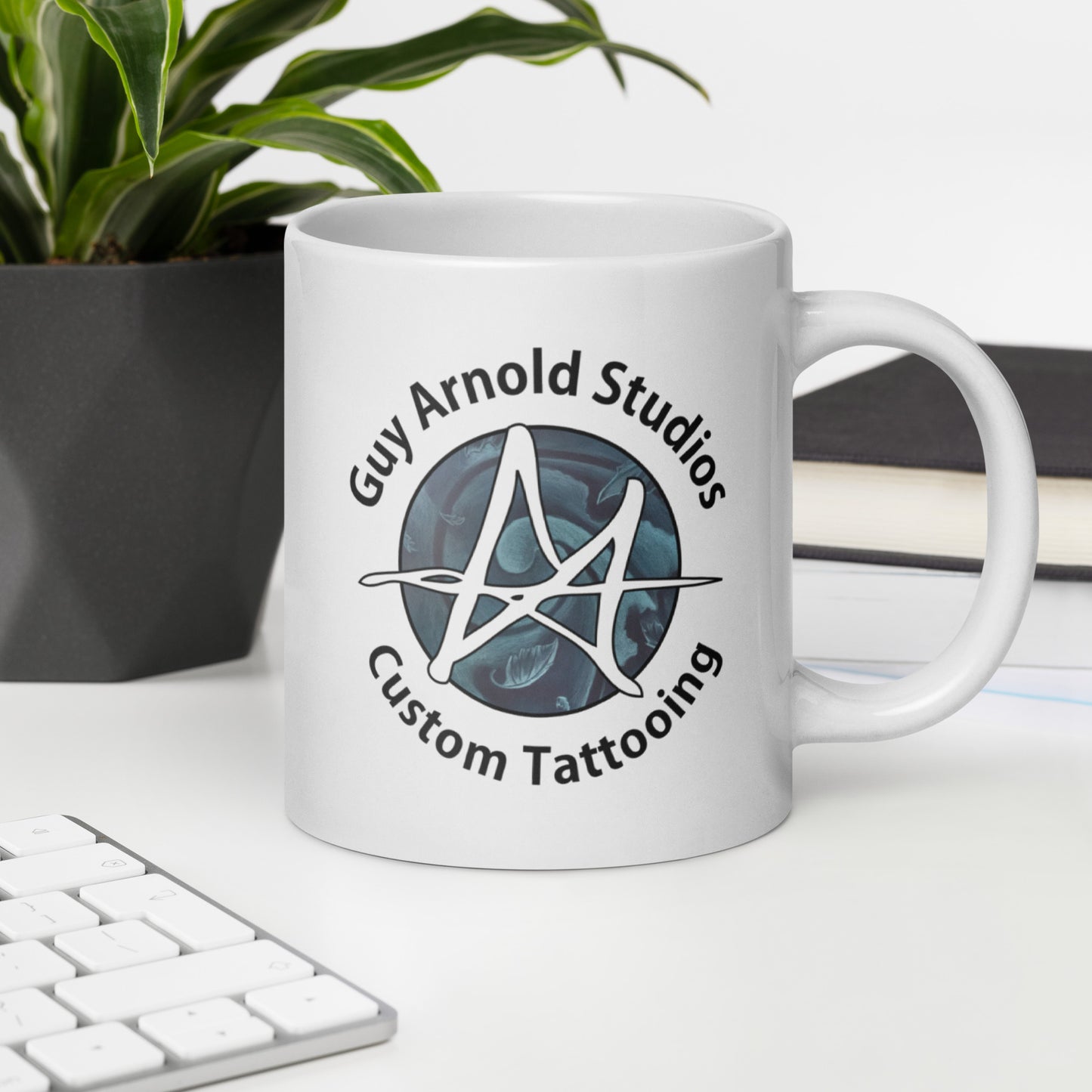 Studio Logo White Glossy Mug